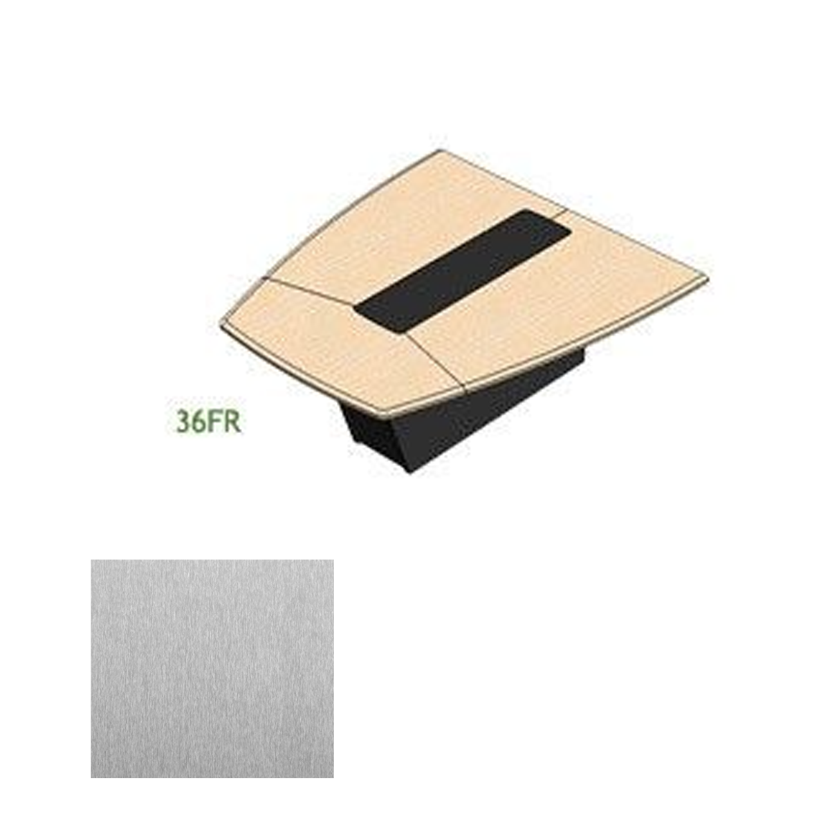 36FR SST Table Front Section, Silver Silk