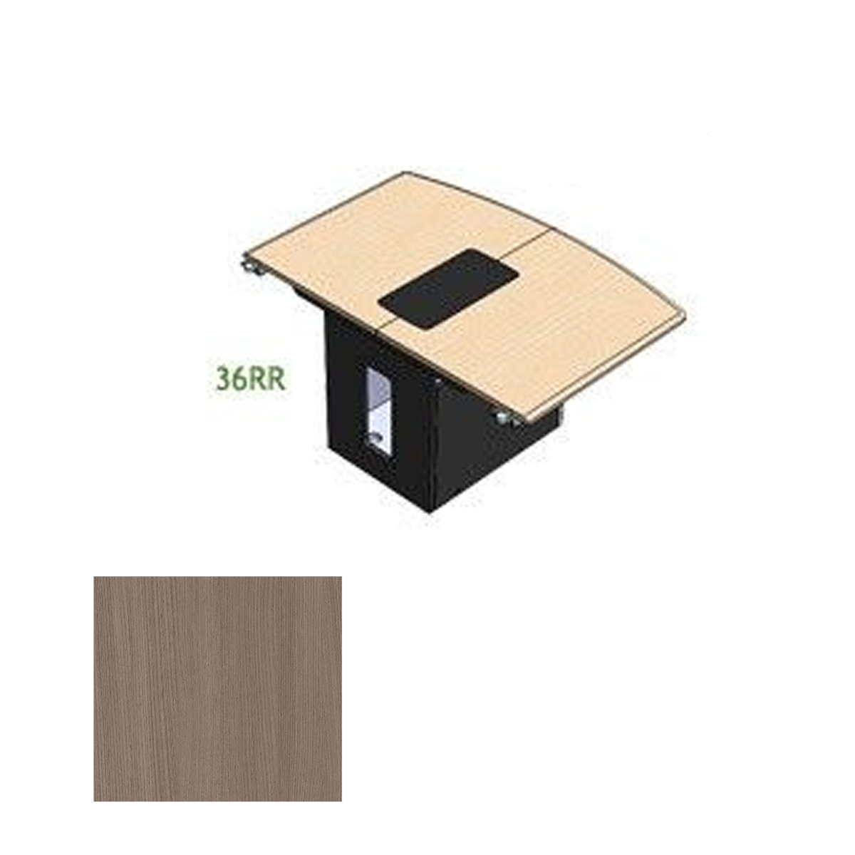 36RR AST Table Rear Section, Avery Suede