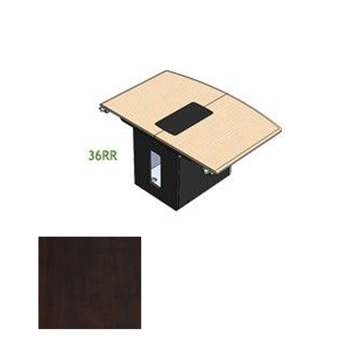 36RR CPT Table Rear Section, Chocolate Pear