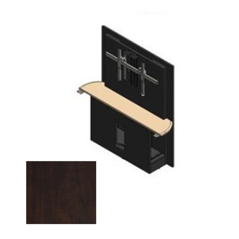 36RW-D CPT T3600 Table Section with Dual Monitor Mount - Chocolate Pear