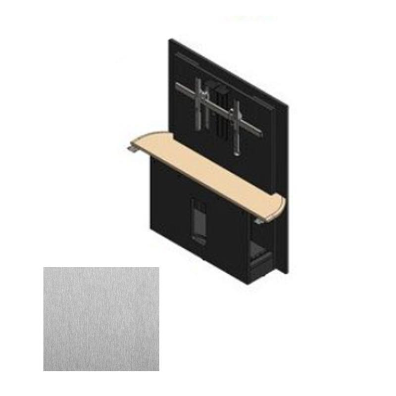 36RW-XL SST Table Section with Single XL Monitor Mount - Silver Silk