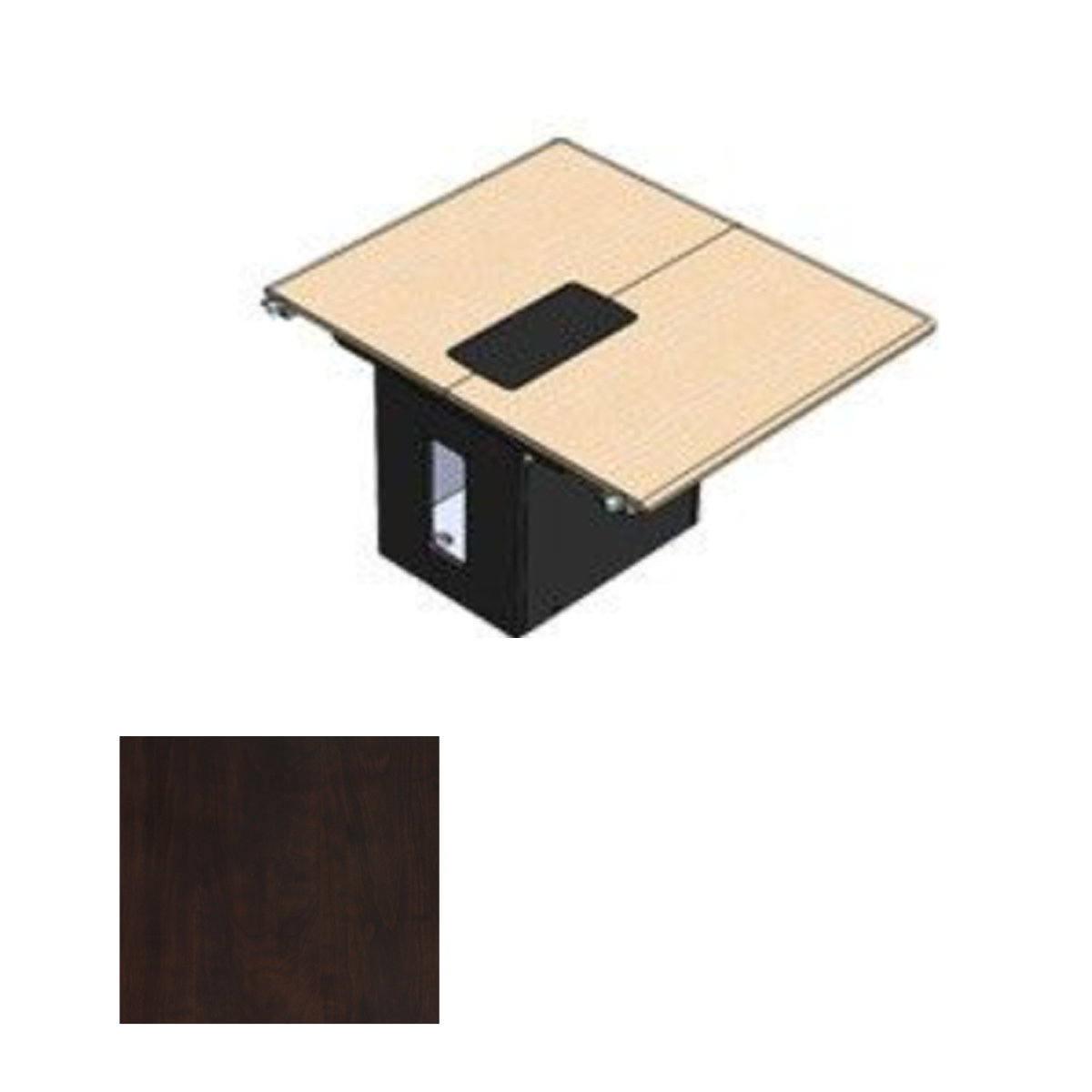 36SE CPT Table - Rear Section - Chocolate Pear