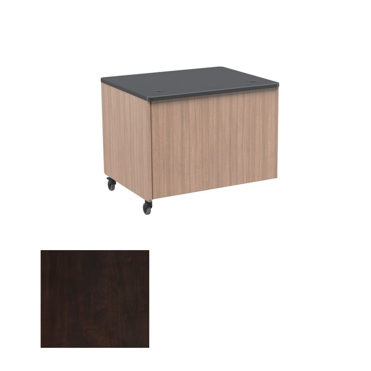5104DE CPT Desk End, Chocolate Pear