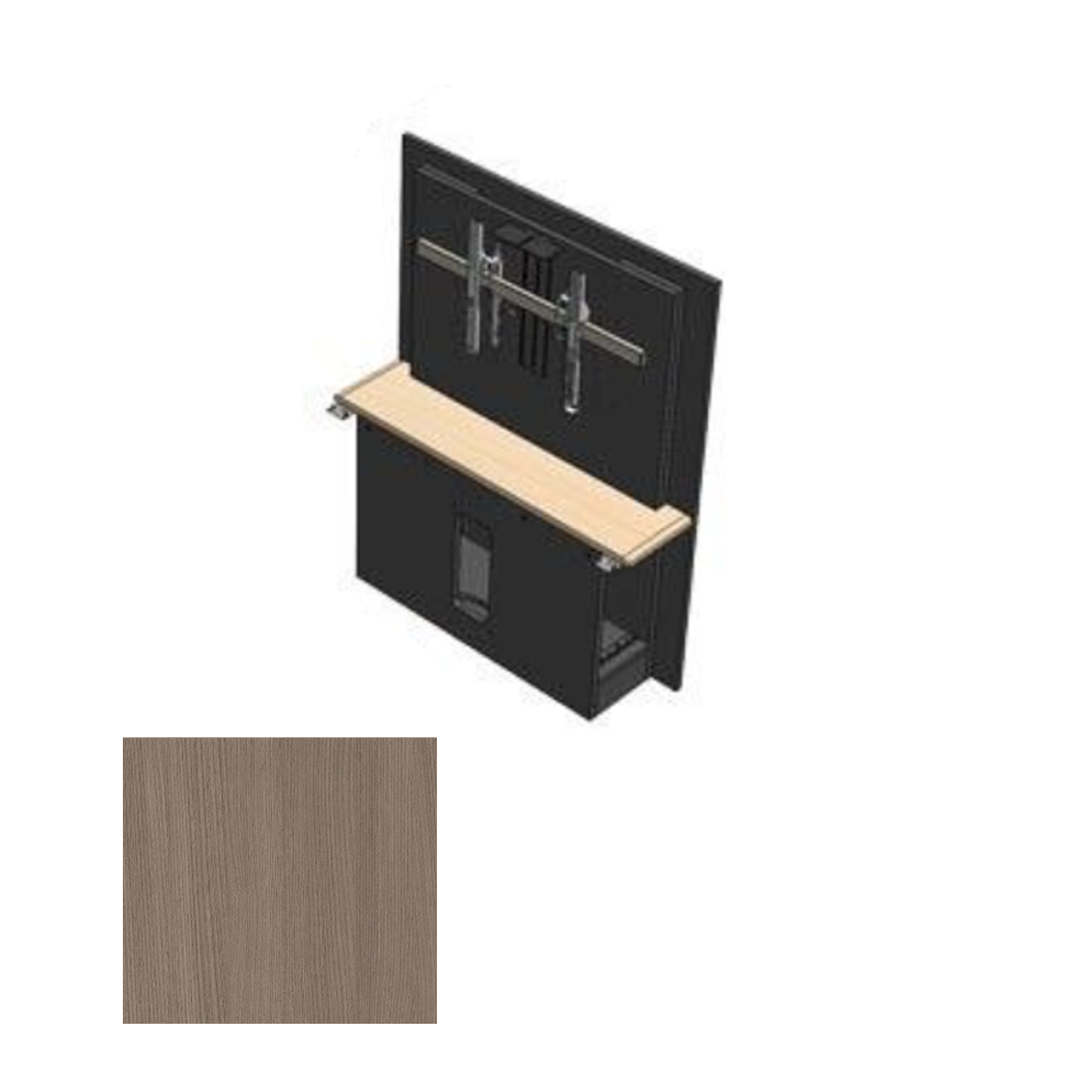 526RW-S AST T526 Table - Section with Single Monitor Mount, Avery Suede