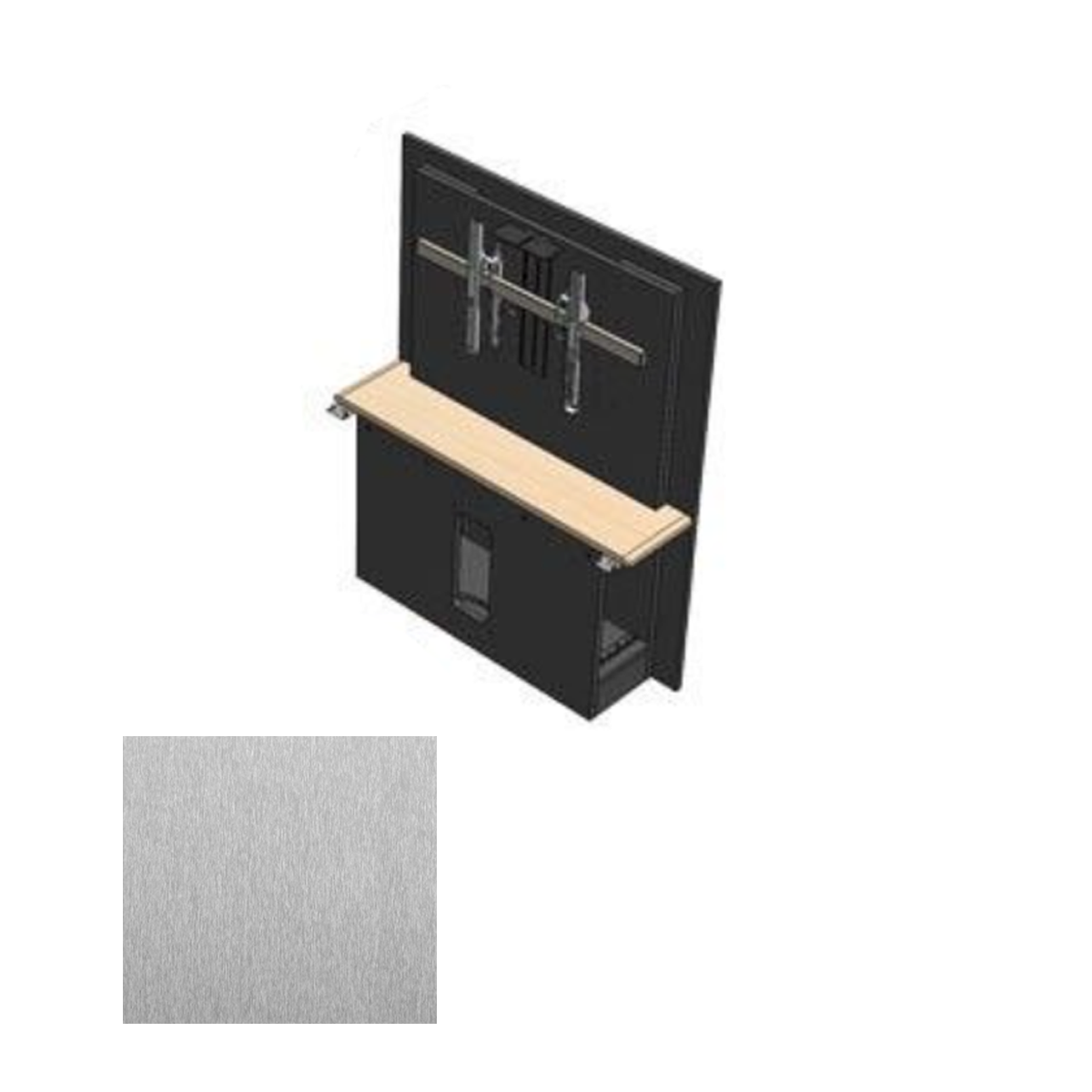 526RW-S SST T526 Table - Section with Single Monitor Mount, Silver Silk