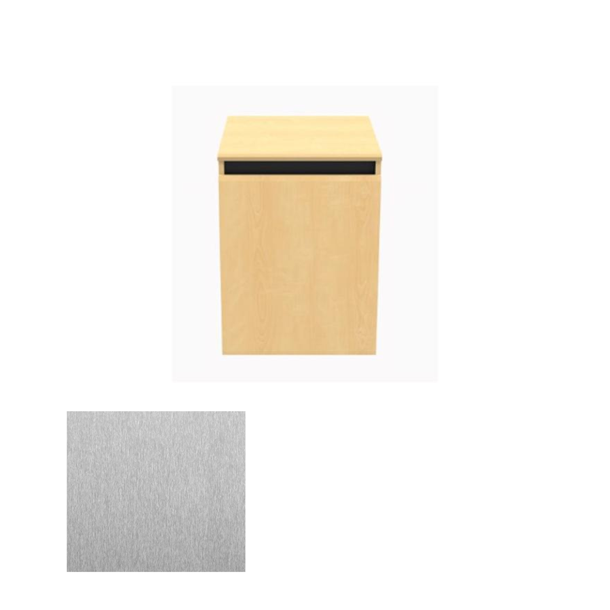 CR1016EX SST 16U Single Rack Credenza, Silver Silk