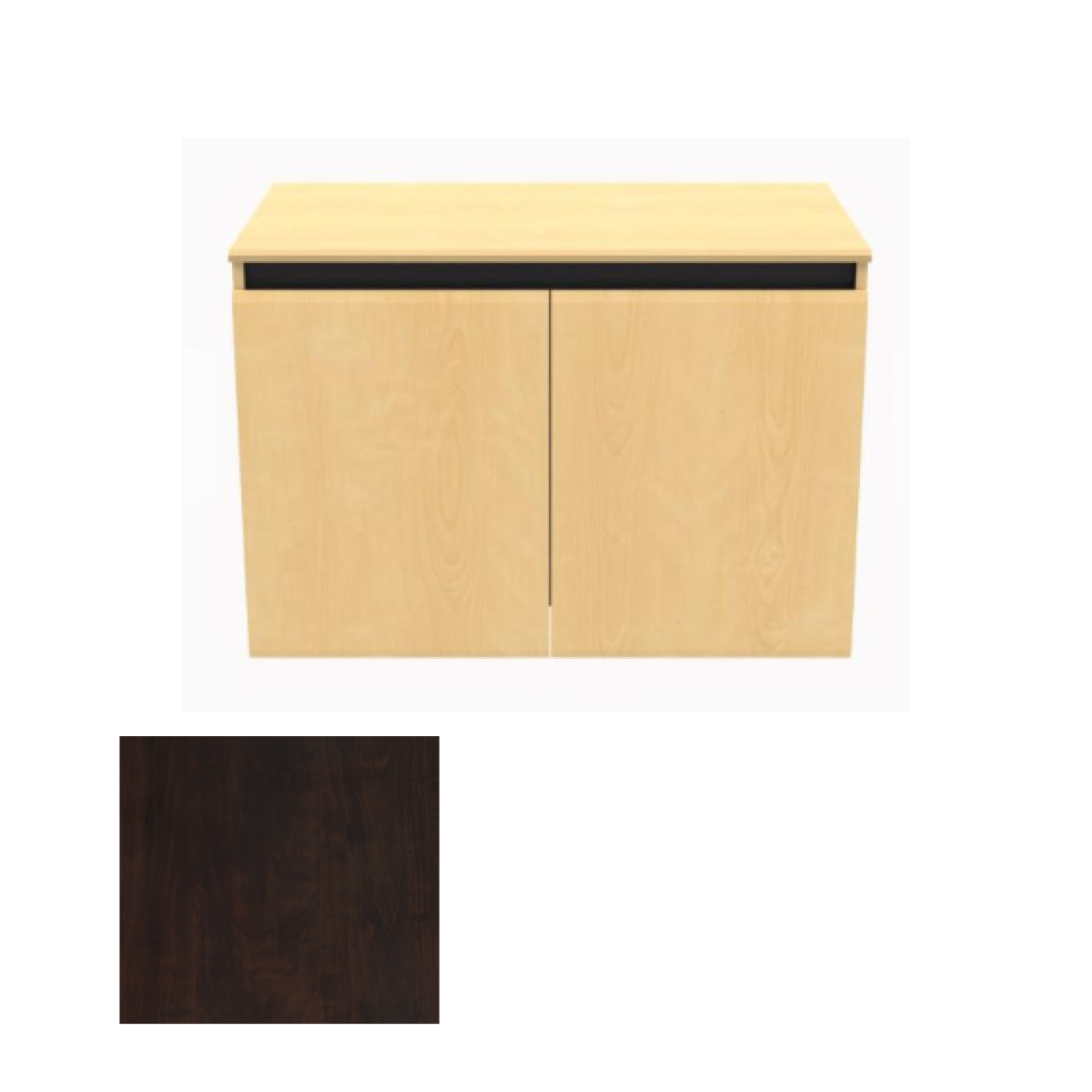 CR2000EX CPT Dual Rack Credenza, Chocolate Pear