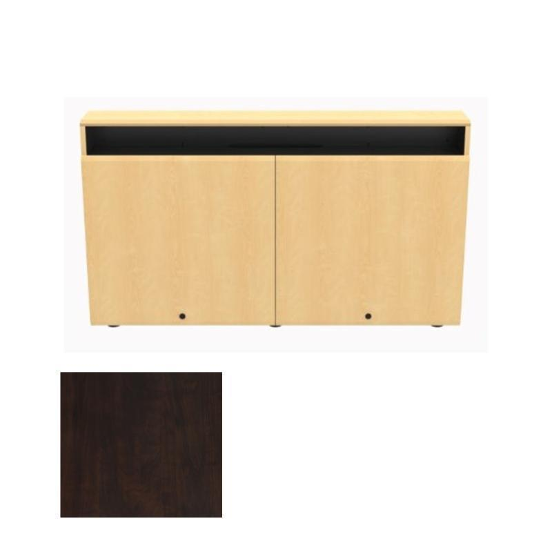 CR2-WM CPT Dual Rack Wall Mounted Credenza, Chocolate Pear