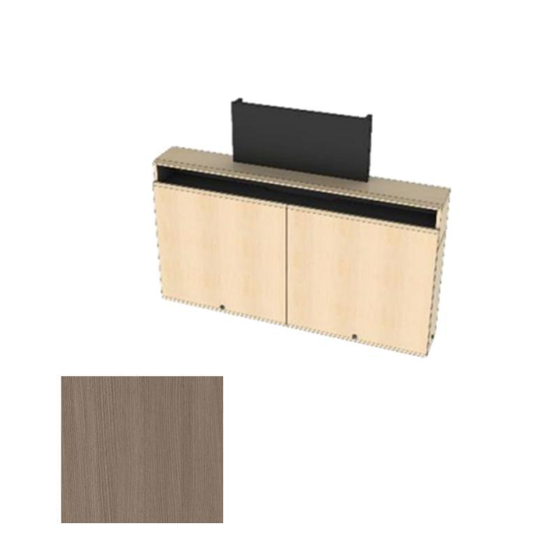CR2-WM-CM AST Dual Rack Wall Mounted Credenza + Cable Management, Avery Suede