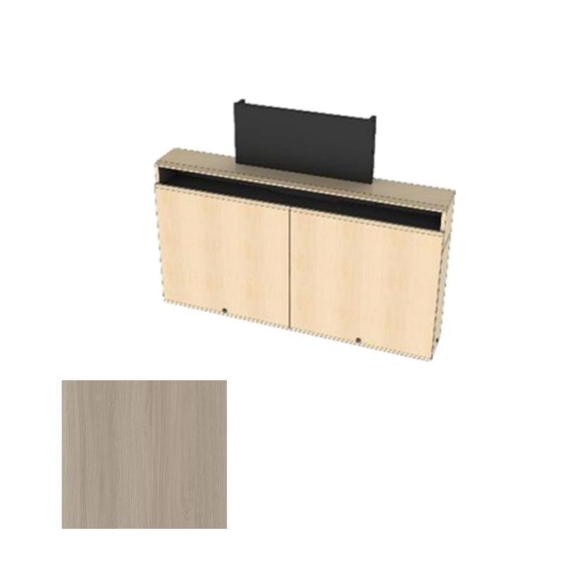 CR2-WM-CM SBT Dual Rack Wall Mounted Credenza + Cable Management, Saratoga Blonde