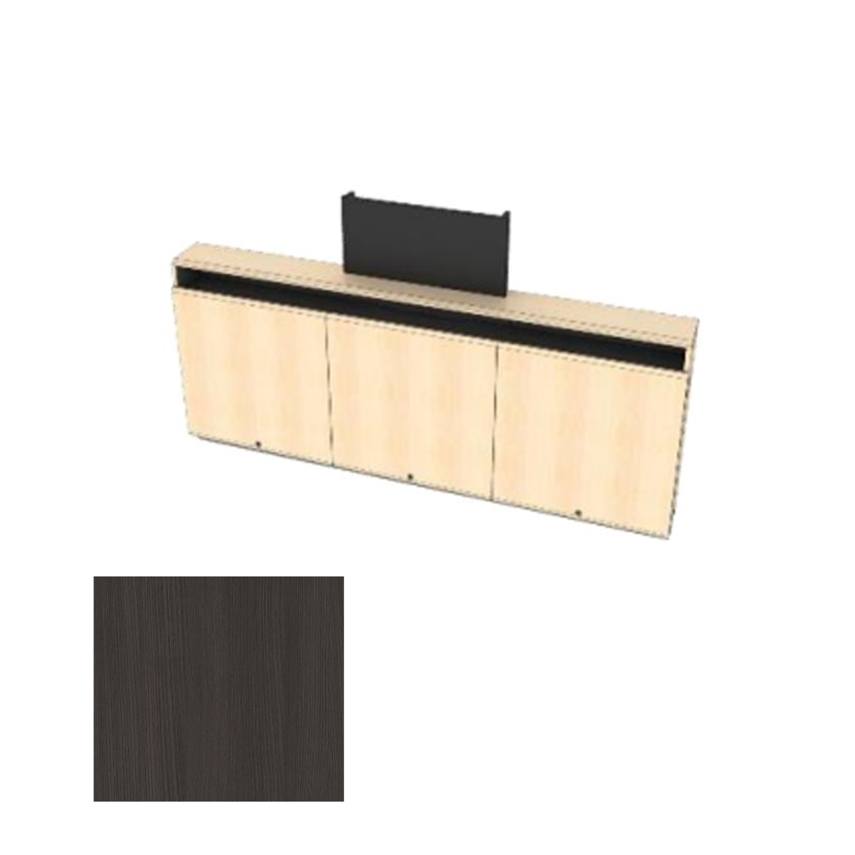 CR3-WM-CM AMT Triple Rack Wall Mounted Credenza + Cable Management, Avery Marin