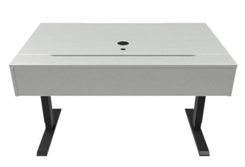 DS3048-LFT SST Standup Computer Desk, Silver Silk