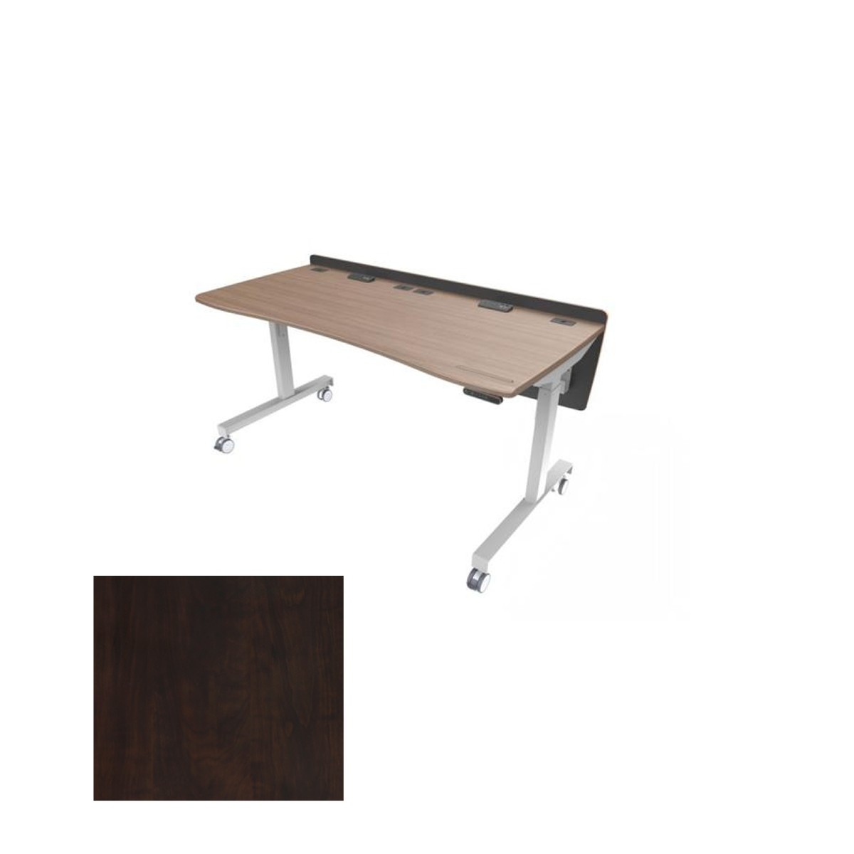 DS6330-LFT CPT Electric Lift Sit/Stand Desk, Chocolate Pear