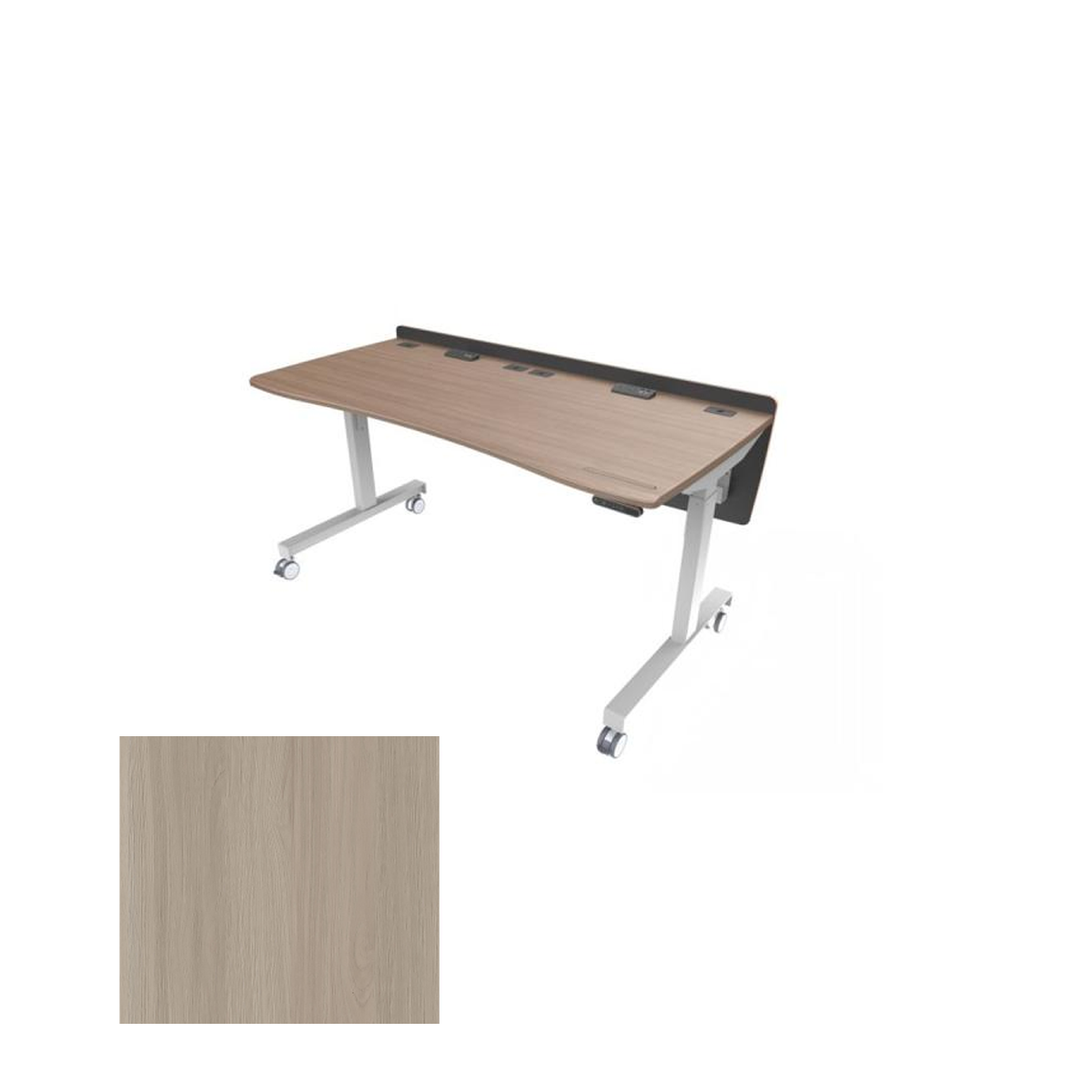 DS6330-LFT SBT Electric Lift Sit/Stand Desk, Saratoga Blonde