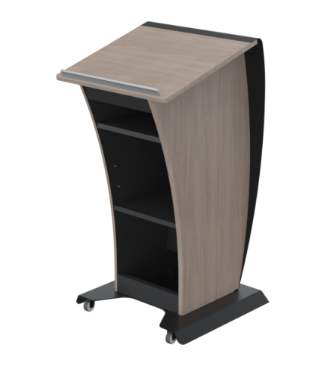 LEX24 AST Mobile Modern Lectern, Avery Suede