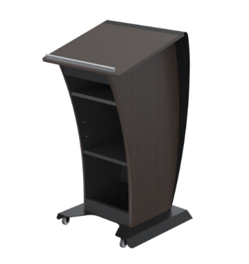 LEX24 CPT Mobile Modern Lectern, Chocolate Pear