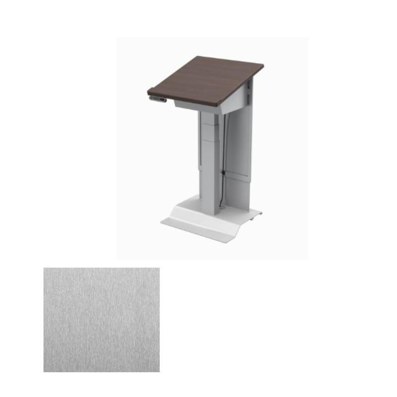 LEX28 SST Height Adjustable Lectern (ADA Compliant), Silver Silk