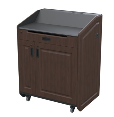 LEX36 CPT Multimedia Lectern, Chocolate Pear