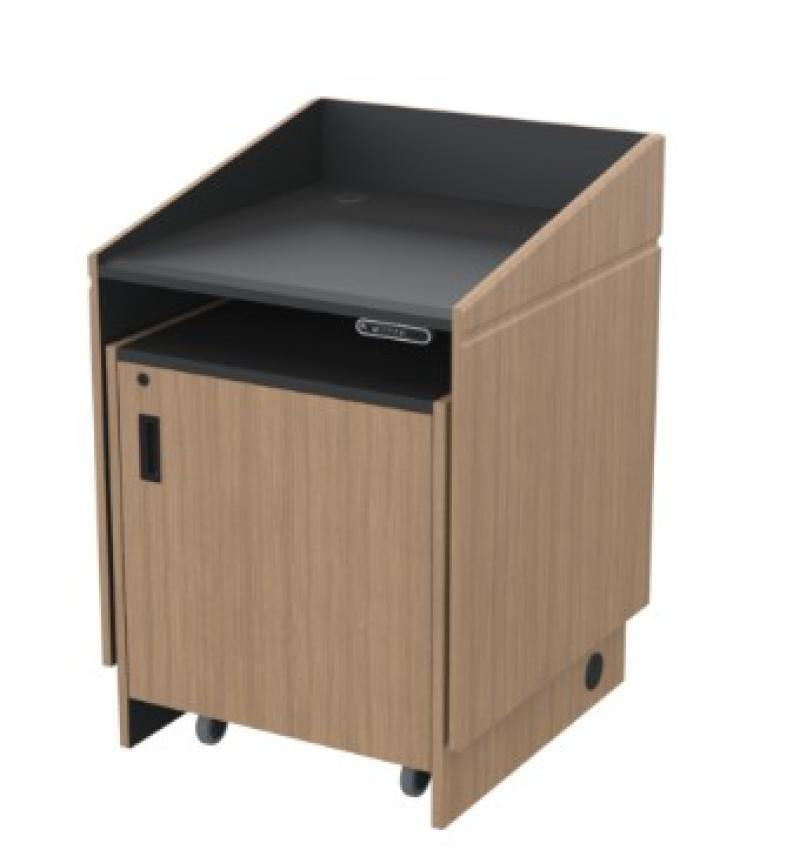 LEXYZ34 AST Height Adjustable Multimedia Lectern, Avery Suede
