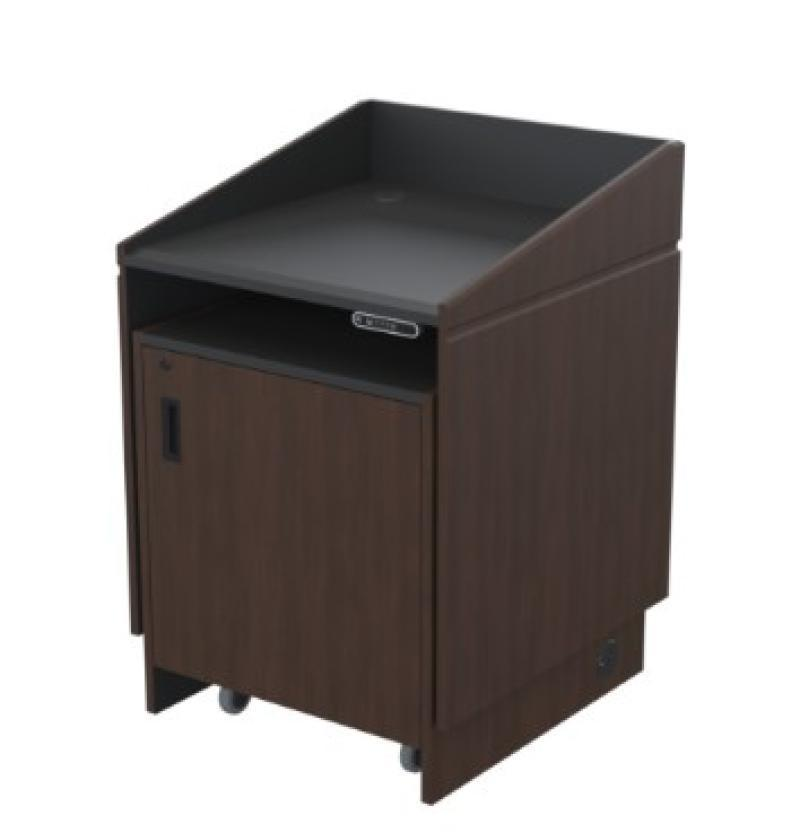 LEXYZ34 CPT Height Adjustable Multimedia Lectern, Chocolate Pear
