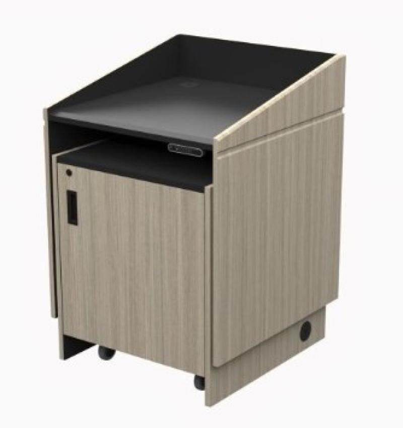 LEXYZ34 SBT Height Adjustable Multimedia Lectern, Saratoga Blonde