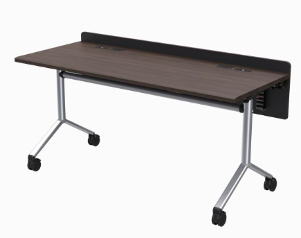 MFT6024-2P CPT Modular Folding Table System - 2 Person Table/Desk, Chocolate Pear