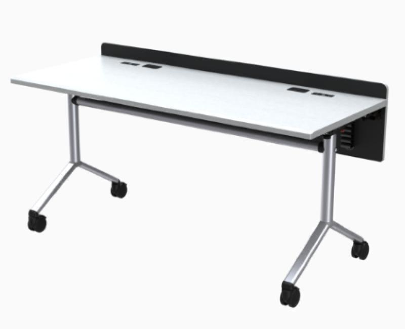 MFT6024-2P SST Modular Folding Table System - 2 Person Table/Desk, Silver Silk