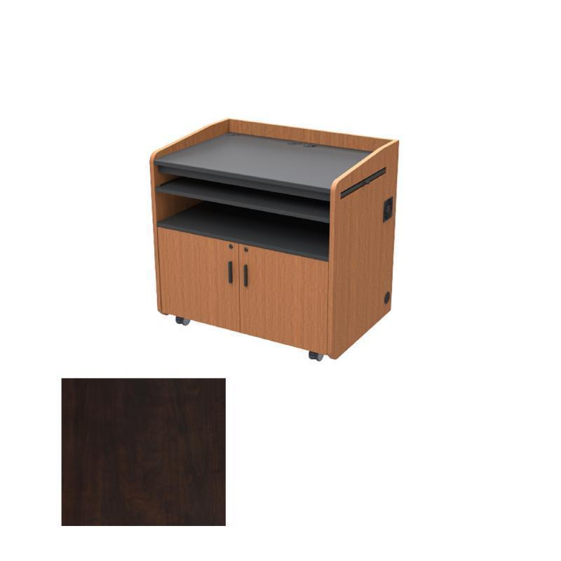 PD3008 CPT Flat Top Multimedia Podium, Chocolate Pear