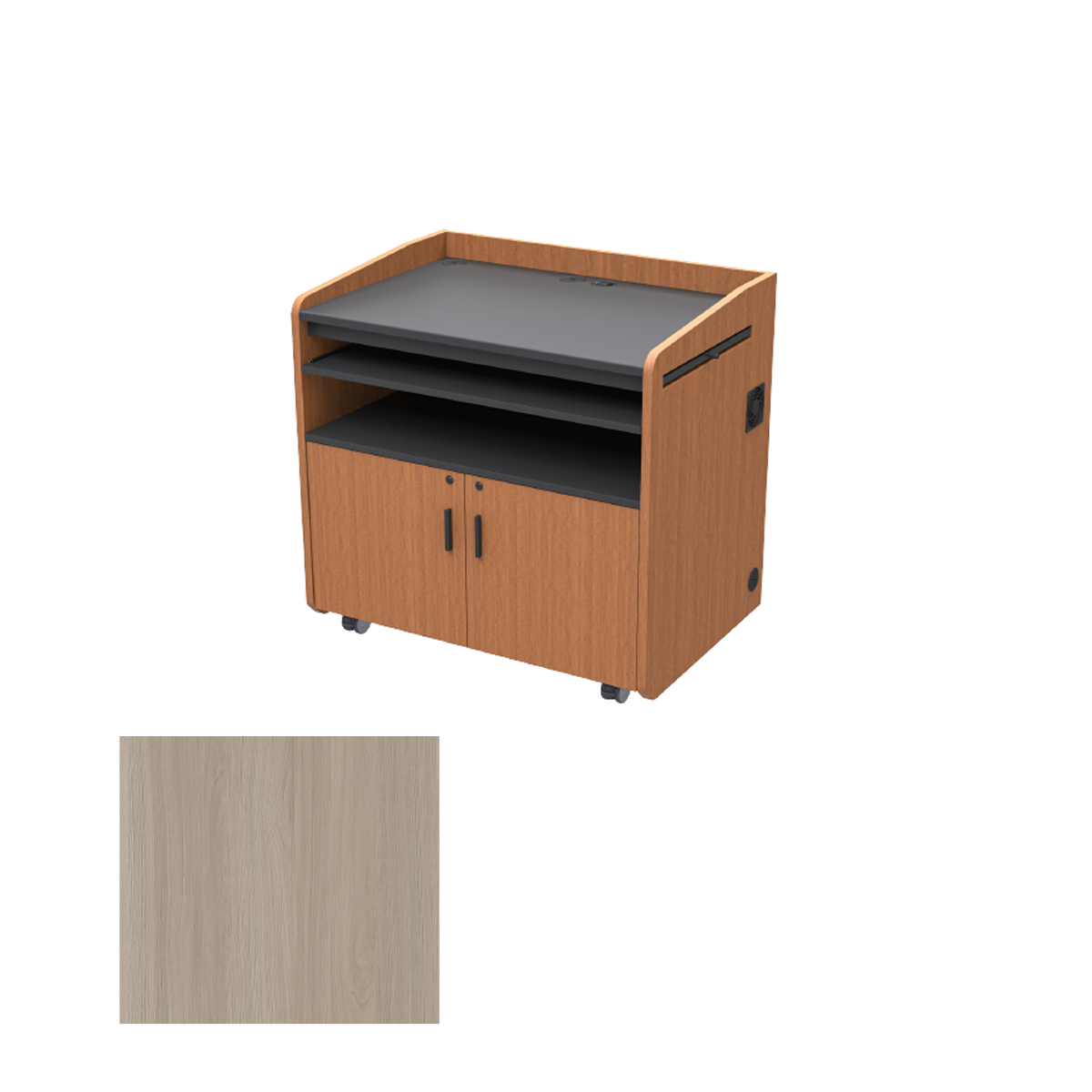 PD3008 SBT Flat Top Multimedia Podium, Saratoga Blonde