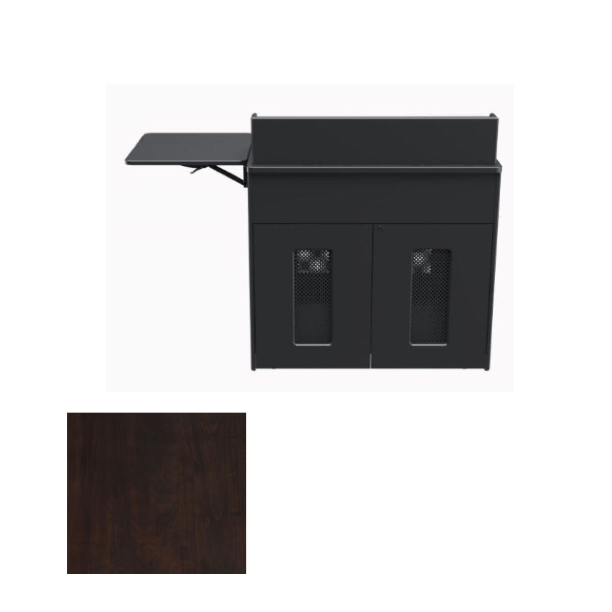 PD5107 CPT Dual Rack Mobile Instructor Station, Chocolate Pear