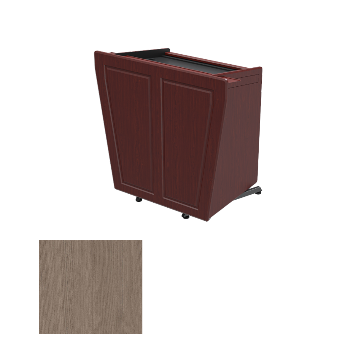 PDL2311 AST Height Adjustable Executive Multimedia Podium, Avery Suede