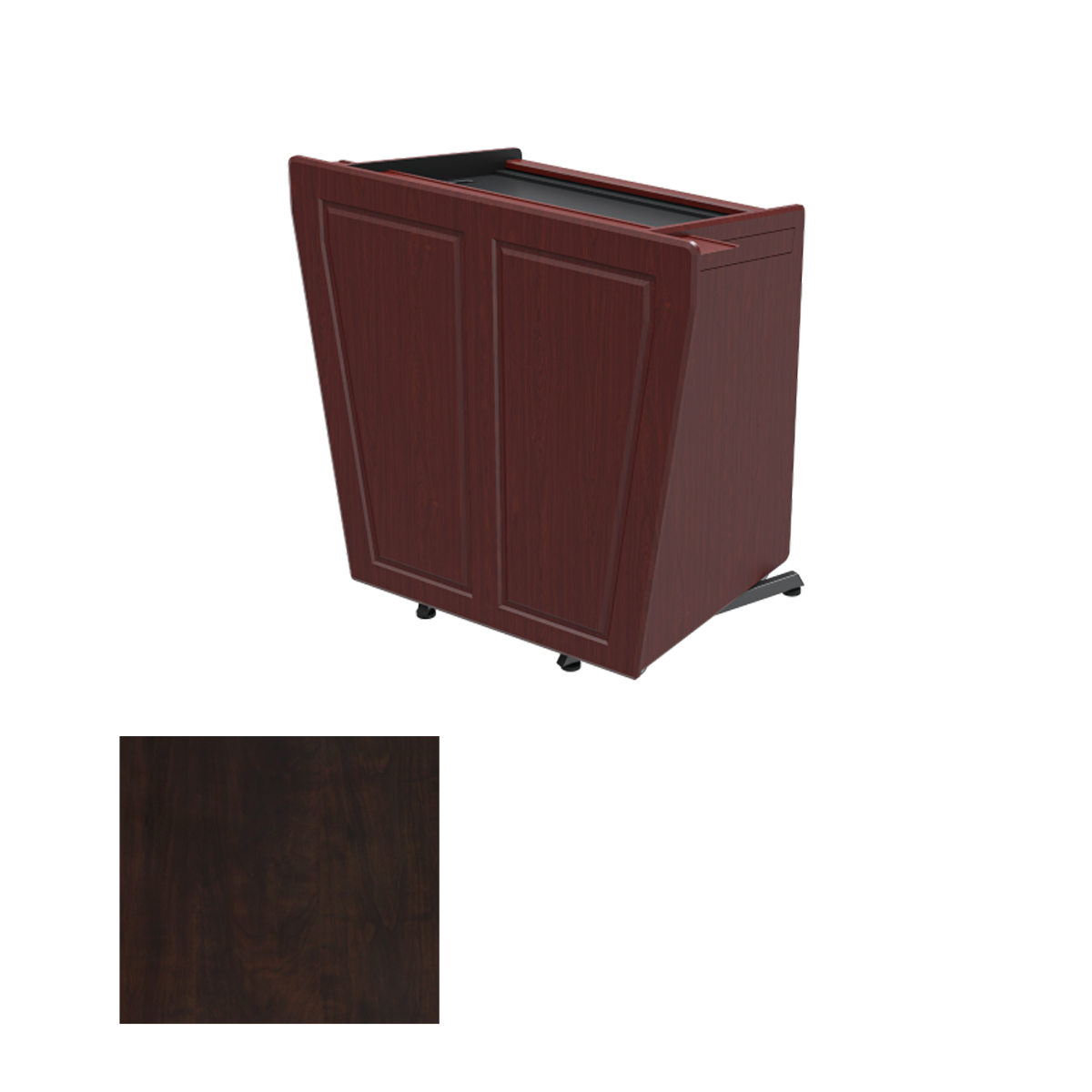 PDL2311 CPT Height Adjustable Executive Multimedia Podium, Chocolate Pear