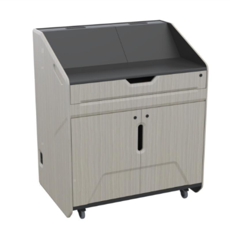 PDX20 SBT High Tech Podium with Pocket Doors, Saratoga Blonde