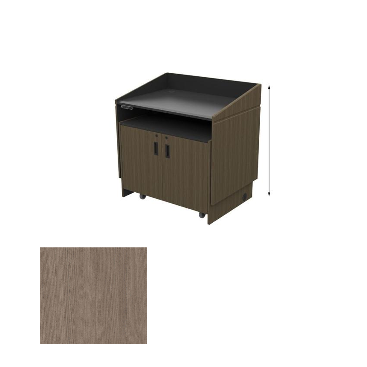 PDYZ35 AST Height Adjustable Podium, Avery Suede