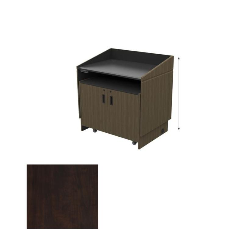 PDYZ35 CPT Height Adjustable Podium, Chocolate Pear