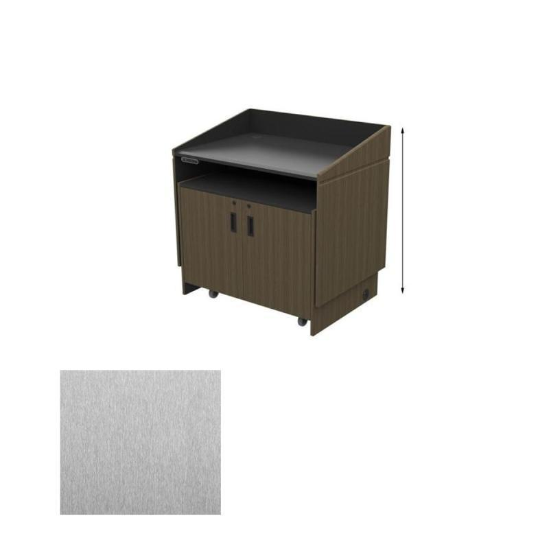 PDYZ35 SST Height Adjustable Podium, Silver Silk