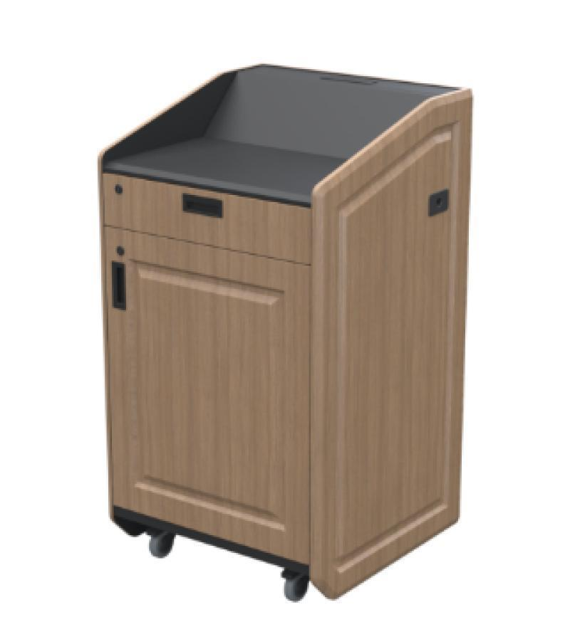 LEX31-W AST Multimedia Lectern - Wedge Top, Avery Suede
