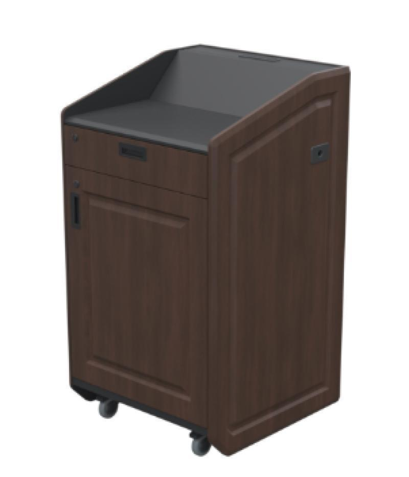 LEX31-W CPT Multimedia Lectern - Wedge Top, Chocolate Pear