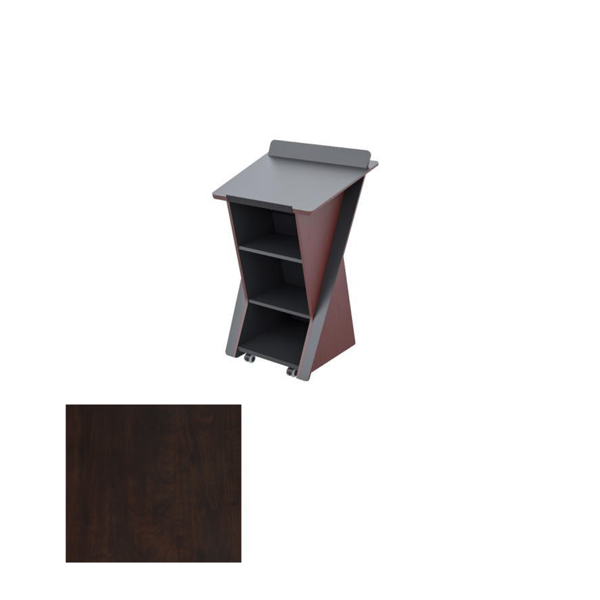 LEX321 CPT Presentation Lectern, Chocolate Pear
