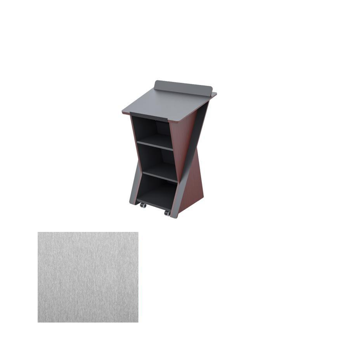 LEX321 SST Presentation Lectern, Silver Silk