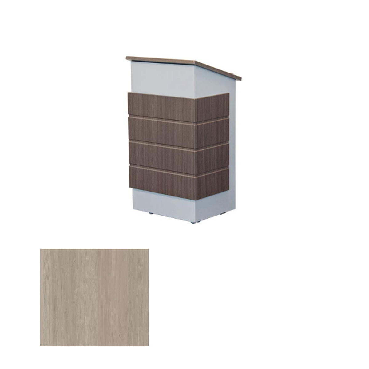 LEXYZ26 SBT Modern Elegant Mobile Lectern, Saratoga Blonde