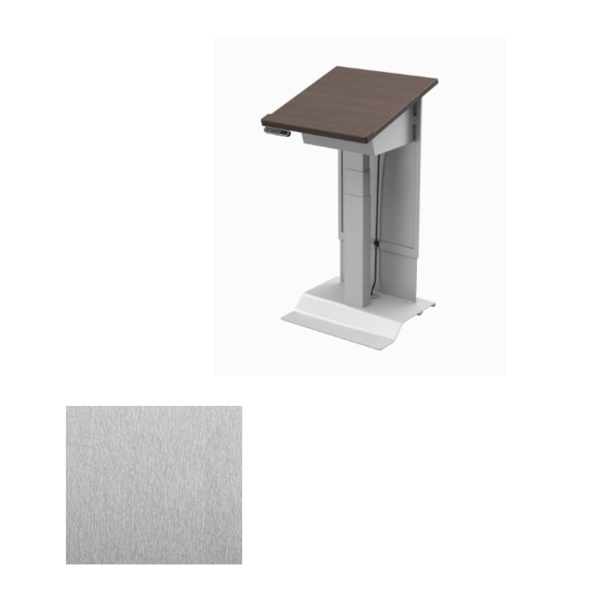 LEXYZ28 SST Height Adjustable Lectern, Silver Silk