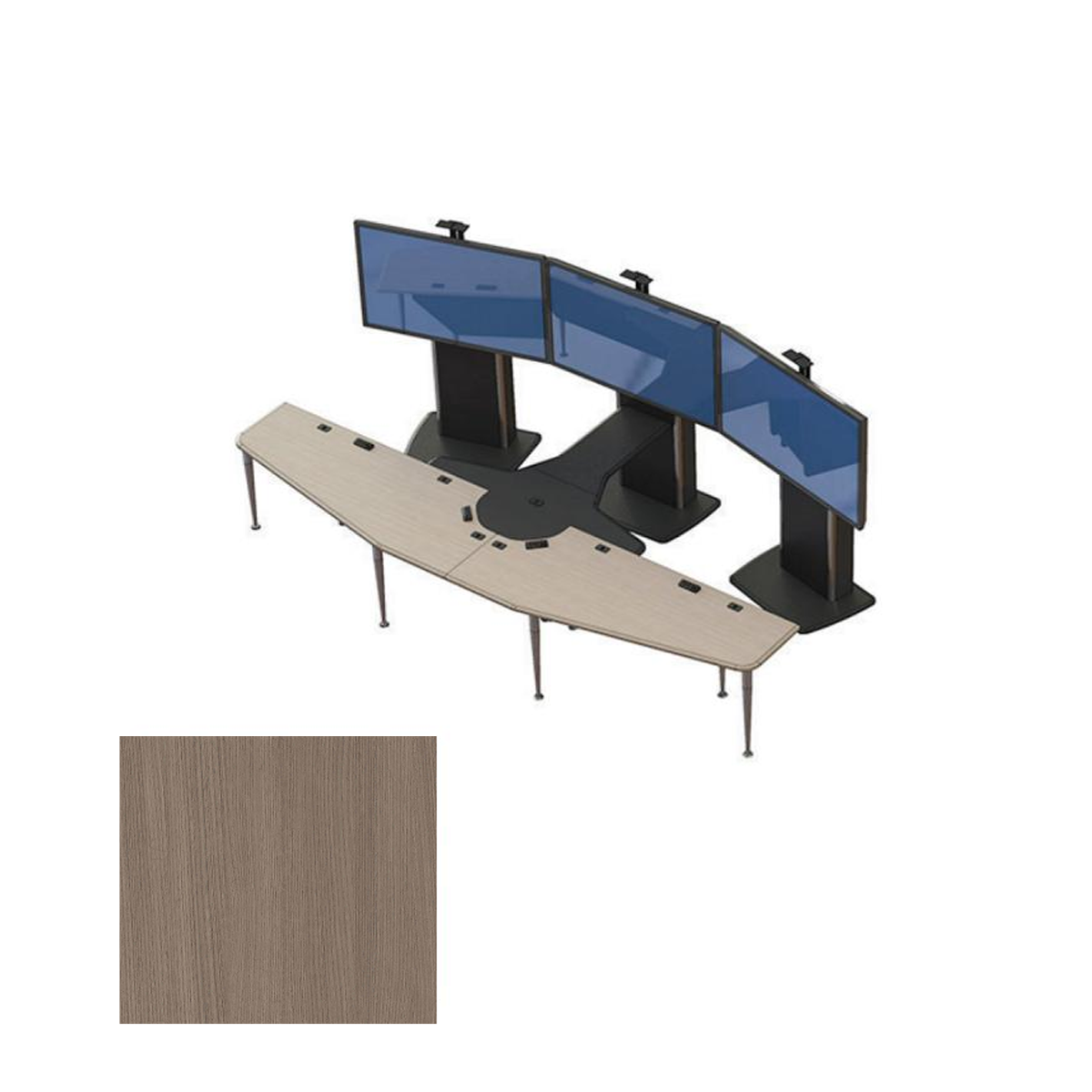 VC-TABLE T2 Package AST Video Conference Table, Avery Suede