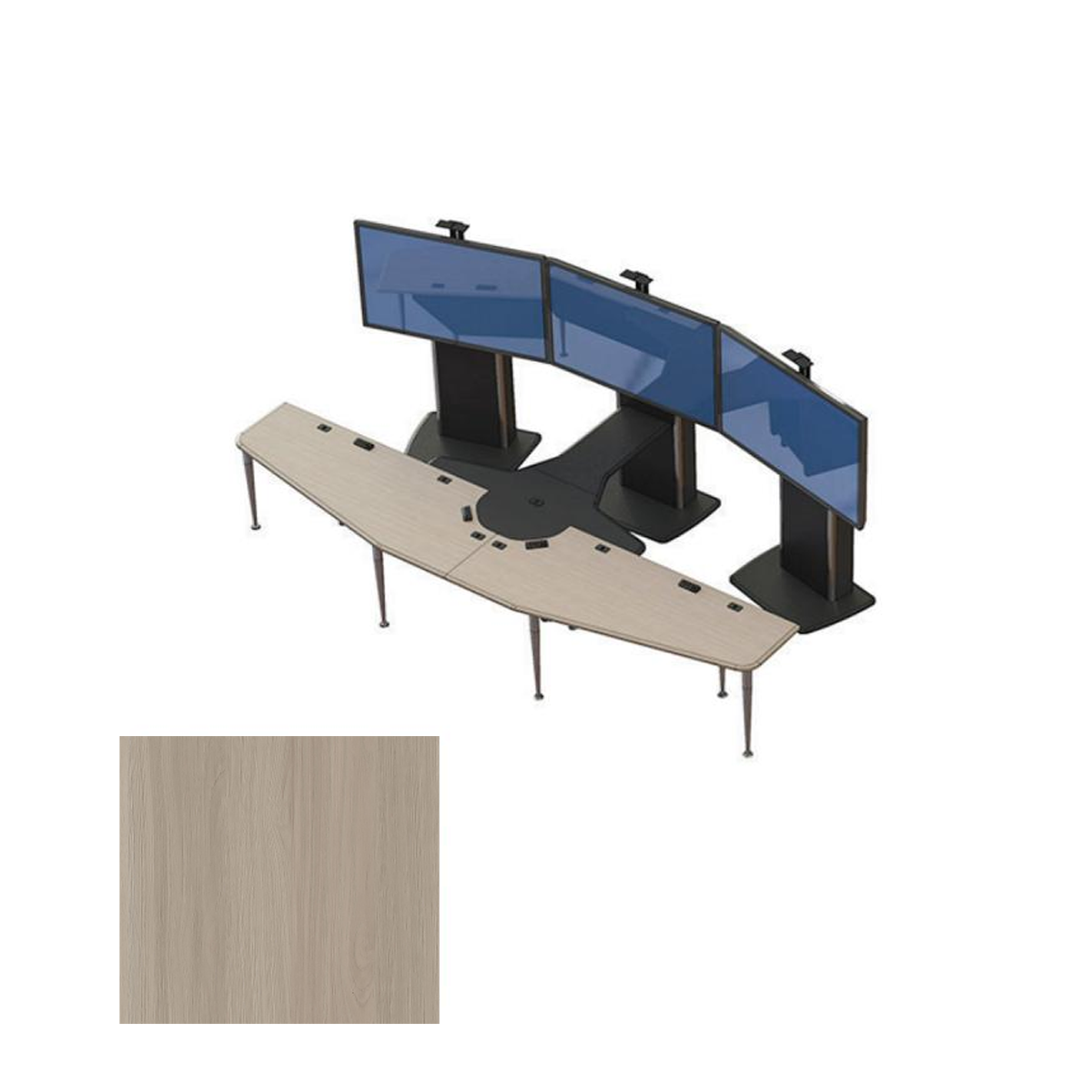 VC-TABLE T2 Package SBT Video Conference Table, Saratoga Blonde