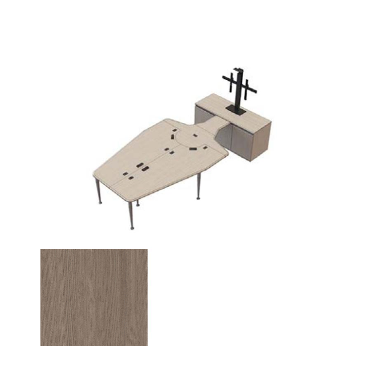 VC-TABLE T3 Package AST Video Conference Table, Avery Suede