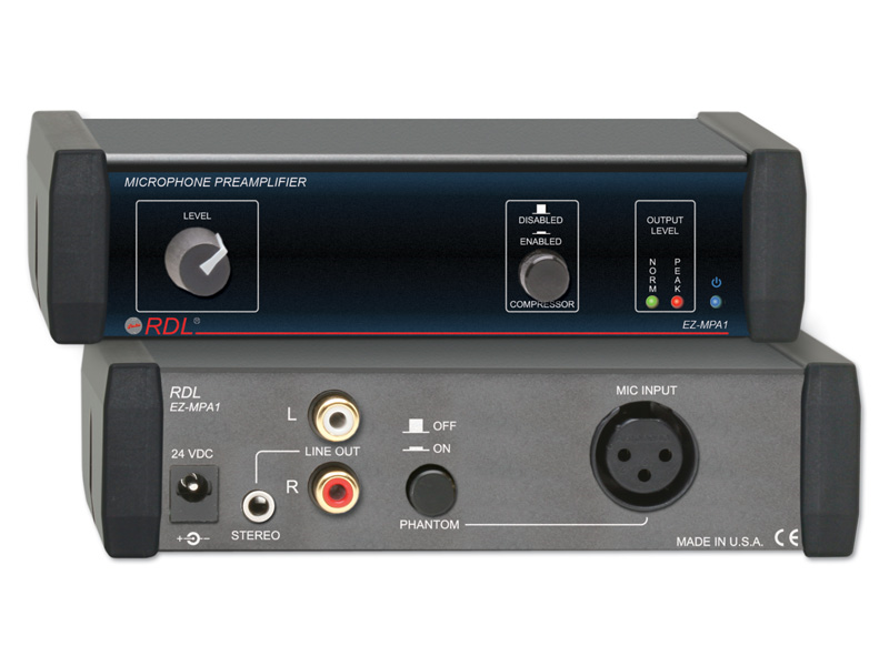 EZ-MPA1X Microphone Preamplifier - Stereo Output with Compressors