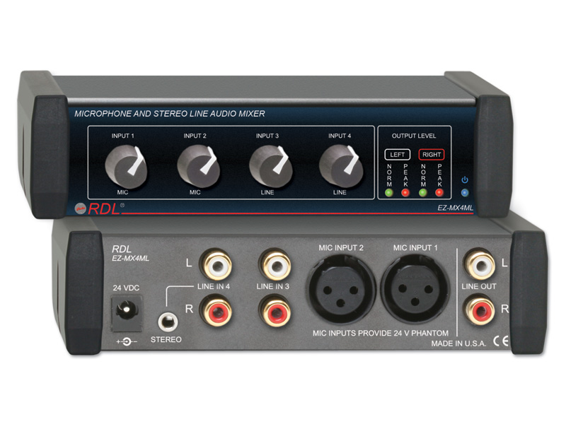 EZ-MX4MLX Mic and Stereo Line Audio Mixer - 4X1