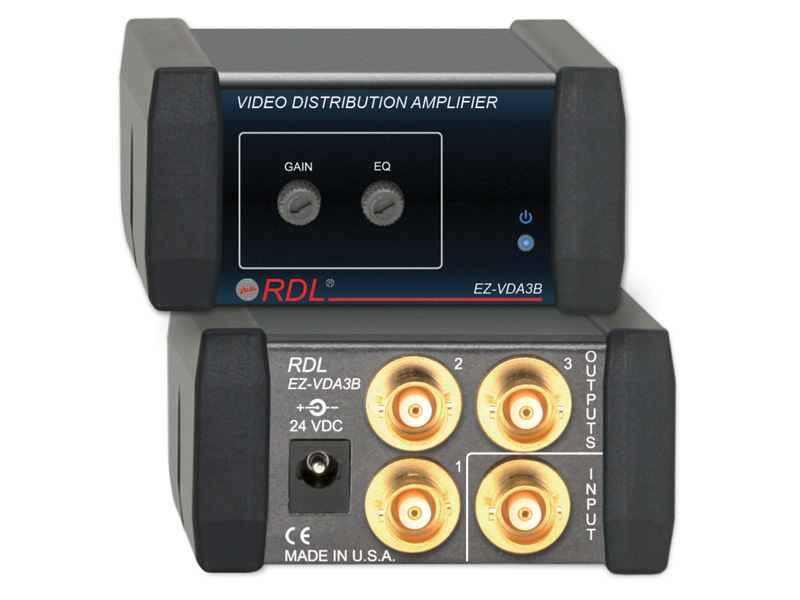EZ-VDA3BX Video Distribution Amplifier - 1X3 BNC NTSC/PAL