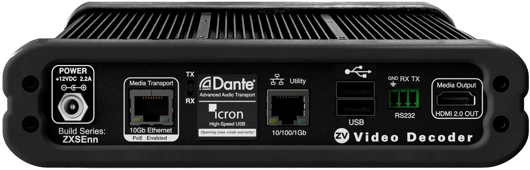 Z4KC2XS-DAU ZyPer4K–XSE Copper Decoder with Dante and Icron