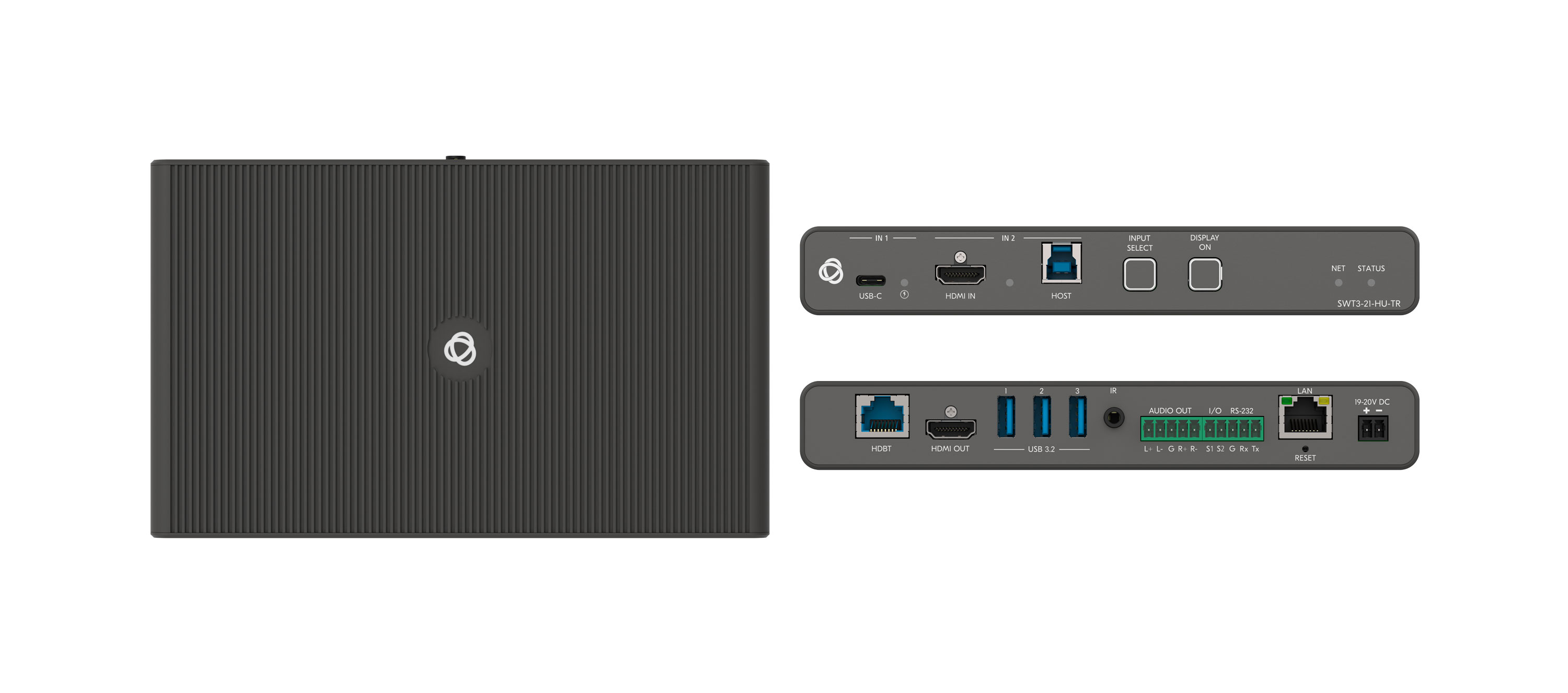 SWT3-21-HU-TR 2x1 4K60 4:4:4 USB-C/HDMI Switcher Extender